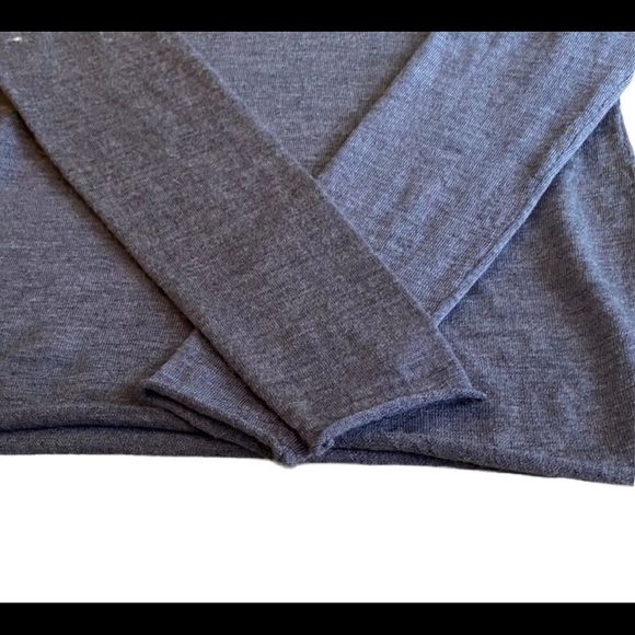 Dark Gray Max Studio Sweater with Shoulder “Rip” - Picture 9 of 12